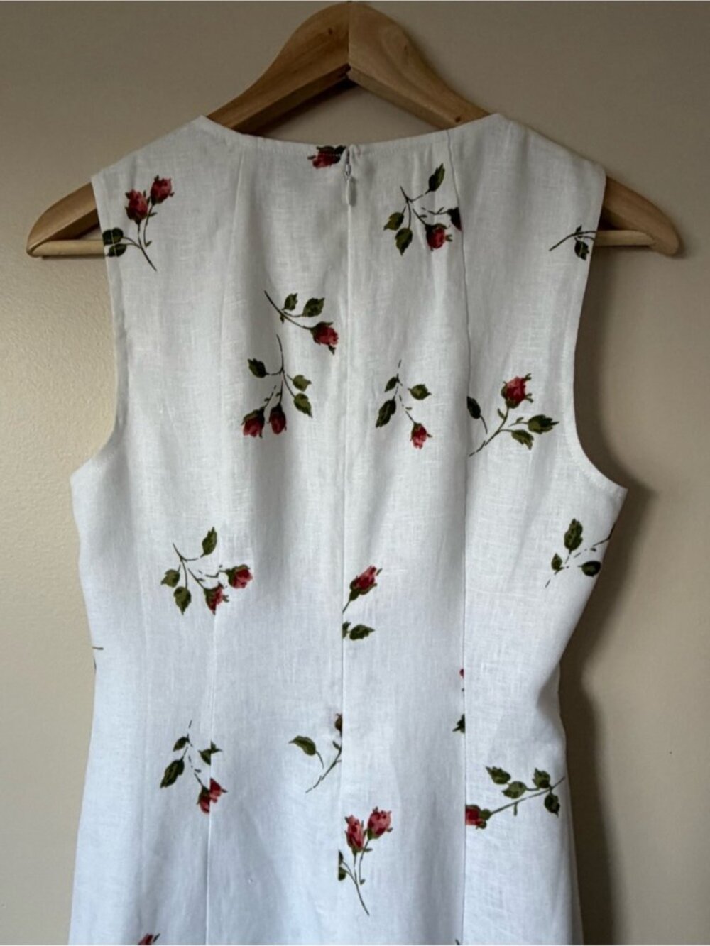 NEW Reformation Cecilia Linen Maxi Dress Floating Rose White Floral | US 2 UK 6 - Picture 10 of 15